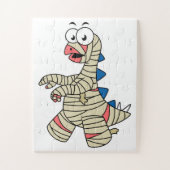 ミイラの格好をした漫画のステゴサウルス。 ジグソーパズル (縦)