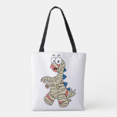 ミイラの格好をした漫画のステゴサウルス。 トートバッグ (裏面)