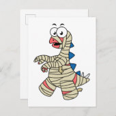 ミイラの格好をした漫画のステゴサウルス。 ポストカード (正面/裏面)