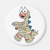 ミイラの格好をした漫画のステゴサウルス。 マグネット (正面)