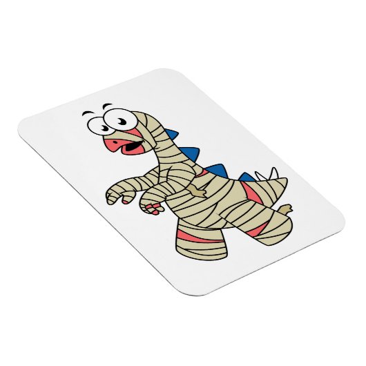 ミイラの格好をした漫画のステゴサウルス。 マグネット (右側)