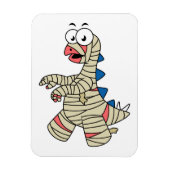 ミイラの格好をした漫画のステゴサウルス。 マグネット (縦)