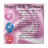 ミイラの詩-第80誕生日 タイル (正面)