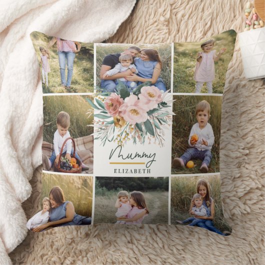 ミイラの贈り物8枚フォトピンクガーリーの美しいフローラ クッション (ブランケット)