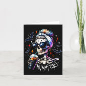 ミイラの雰囲気 スケルトン コーヒー ママ ソキー シーズン ハロウィン カード (正面)