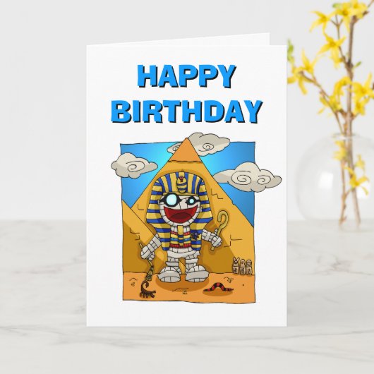 ミイラは挨拶状をからかいます カード (黄色い花)