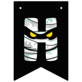 ミイラをテーマにしたハッピーハローウィンのバンティングフラグ バンティングフラッグ (第2の旗)