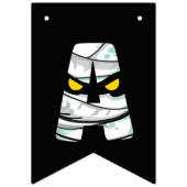 ミイラをテーマにしたハッピーハローウィンのバンティングフラグ バンティングフラッグ (第3の旗)