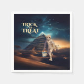 ミイラを扱うハロウィーントリック スタンダードカクテルナプキン (正面)