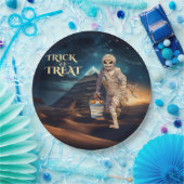 ミイラを扱うハロウィーントリック ペーパープレート (パーティー)