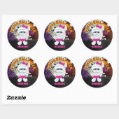 ミイラハッピーハローウィンステッカーキッズパーソナライズされた ラウンドシール (シート)