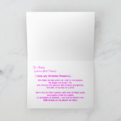 ミイラプリンセスの誕生日カードと詩 カード (内部)