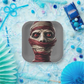 ミイラ不気味ーハローウィンパーティ怖い ペーパープレート (パーティー)