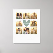 ミイラ写真数々のハートセージ緑引用文エレガント キャンバスプリント (正面)