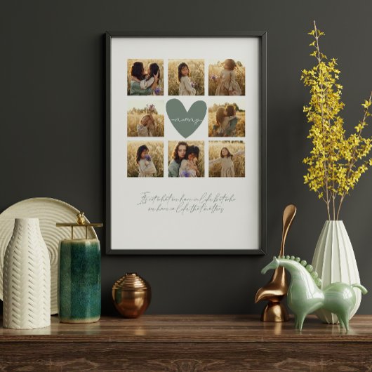 ミイラ写真数々のハートセージ緑引用文エレガント キャンバスプリント