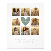 ミイラ写真数々のハートセージ緑引用文エレガント フォトプリント (正面)