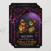 ミイラ化コスチューム&カクテルハロウィーン 招待状 (正面/裏面)