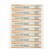 ミイラ化ハロウィーンinオレンジパーティの招待状 ラップアラウンドラベル (シート)