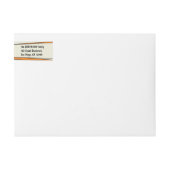 ミイラ化ハロウィーンinオレンジパーティの招待状 ラップアラウンドラベル (正面)