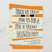 ミイラ化ハロウィーンinカボチャパーティの招待状 招待状 (正面/裏面)