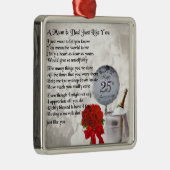 ミイラ及びパパの詩-第25結婚記念日 メタルオーナメント (右)