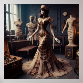 ミイラ女王ステームパンクビクトリアンゴシック ポスター