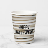 ミイラ巻き包帯ラッピングハロウ不気味ェイン 紙コップ (裏面)