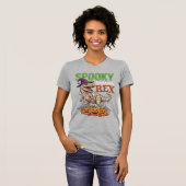 ミイラ恐竜の魔女の帽子パンプキン Tシャツ (正面フル)