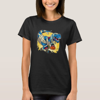 ミイラ恐竜サウルス ハッピーハロウィンコスチュームの日 Tシャツ