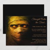 ミイラ狂 | ハロウィーンの衣装パーティの招待状 招待状 (正面/裏面)