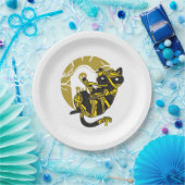 ミイラ猫ハロウィーン ペーパープレート (パーティー)