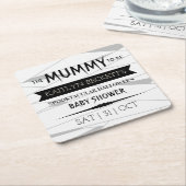 ミイラ |ハロウィーンのベビーシャワー スクエアペーパーコースター (アングル)