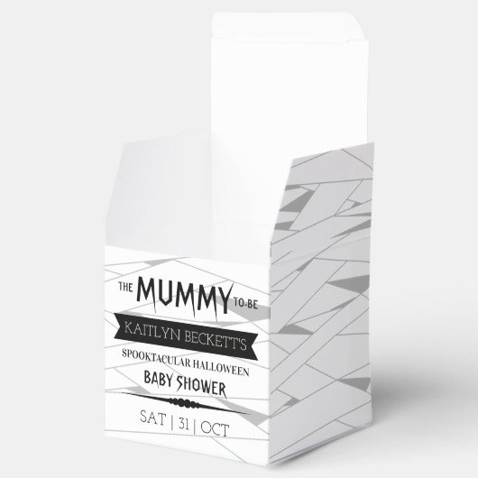 ミイラ |ハロウィーンのベビーシャワー フェイバーボックス (オープン)