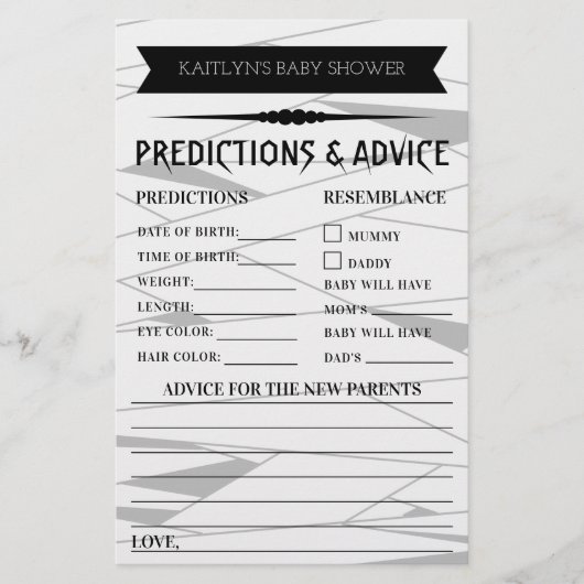 ミイラ |ハロウィーンベビーシャワーアドバイス (正面)