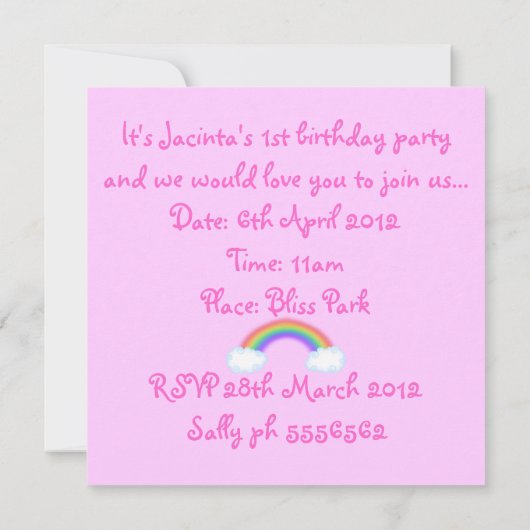 ミイラ 招待状 (裏面)