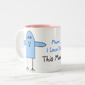 ミイラ、私はこの大いに愛します! ツートーンマグカップ (正面左)