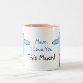 ミイラ、私はこの大いに愛します! ツートーンマグカップ (中央)