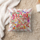 ミイラ、花と、蝶 クッション (ブランケット)