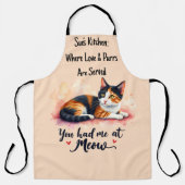 ミウウォーターで飼っていたカリコ猫 エプロン (正面)