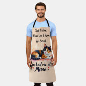 ミウウォーターで飼っていたカリコ猫 エプロン (着用した状態)