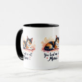 ミウウォーターで飼っていたカリコ猫 マグカップ (正面左)