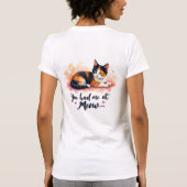 ミウウォーターで飼っていたカリコ猫 Tシャツ (裏面)