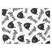ミウシンプル白黒モダンキャッツタイポグラフィ テーブルクロス (正面(横))