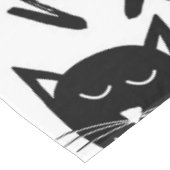 ミウシンプル白黒モダンキャッツタイポグラフィ テーブルクロス (アングル)