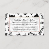 ミウシンプル白黒モダンキャッツタイポグラフィ ロイヤリティカード (裏面)