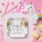 ミウスサンフラワー秋インラブオータムブライダルシャワー ペーパープレート (パーティー)