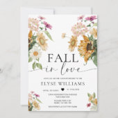 ミウスサンフラワー秋インラブオータムブライダルシャワー 招待状 (正面)