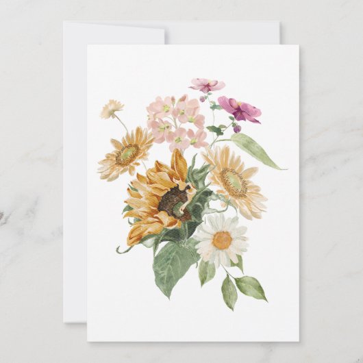 ミウスサンフラワー秋インラブオータムブライダルシャワー 招待状 (裏面)