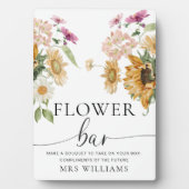 ミウスサンフラワー秋フローラフラワーバー標識 フォトプラーク (正面)