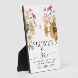 ミウスサンフラワー秋フローラフラワーバー標識 フォトプラーク